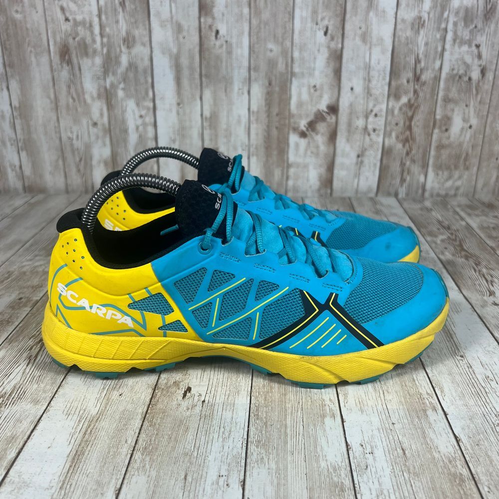 Scarpa Spin‎ womens 8.5 Trail Running Shoes Vibrant Blue Yellow Outdoor